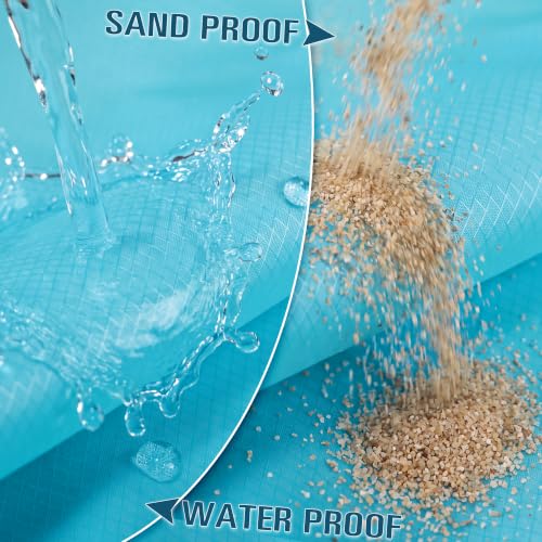Beach Blanket Sandproof Waterproof Oversized 78"x81"/10'x9' Compact mat - color: Light Green, size: 78''×81''