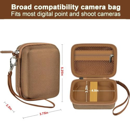 ALKOO Digital Camera Case for CAMKORY/Pouch for KODAK Pixpro, Dark Brown - color: Dark Brown