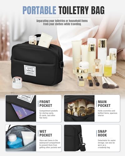 Weekender Bags for Women Travel Weekend Overnight Bag with Shoe Compartment - color: A -Black