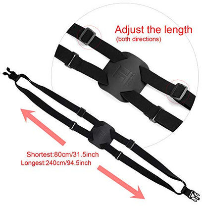 Bag Bungee, Luggage Straps Suitcase Adjustable Belt Travel Accessories - color: L-black