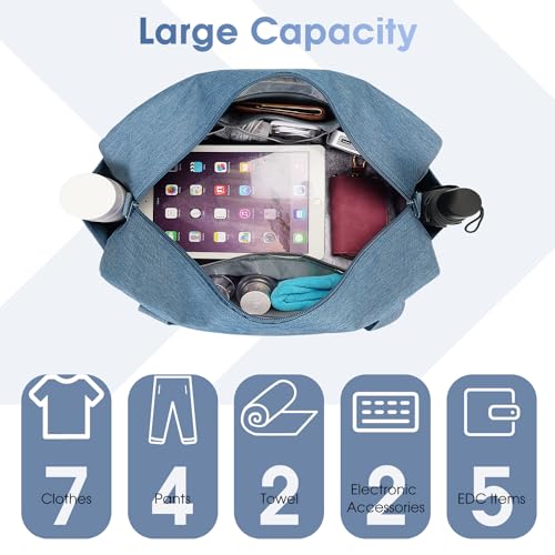 Narwey Carry on Duffle Bag Underseat for Airplane, Personal Item Travel Bag - color: B-Navy Blue, size: Small without laptop compartment