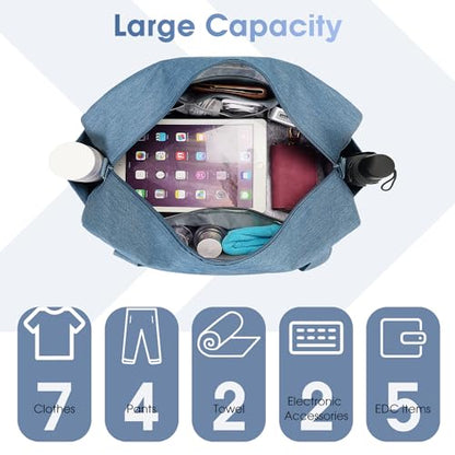 Narwey Carry on Duffle Bag Underseat for Airplane, Personal Item Travel Bag - color: B-Navy Blue, size: Small without laptop compartment