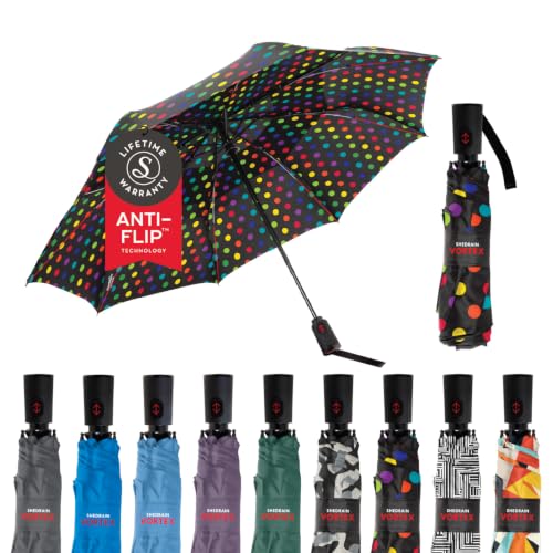 ShedRain Vortex Windproof Compact Travel Umbrella, Auto Open Close - color: Tina