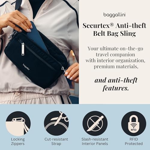 Baggallini Securtex Anti-Theft Belt Bag - color: Moonrock