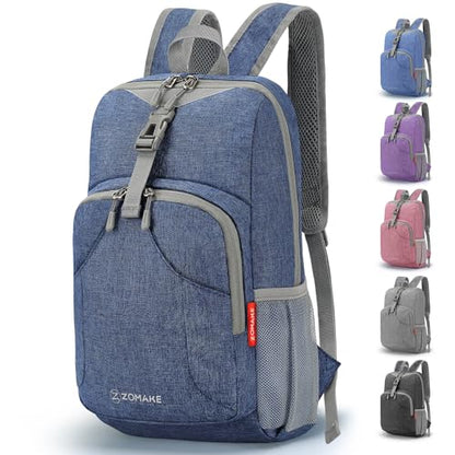 ZOMAKE Lightweight Packable Backpack, 10L Small Foldable Daypack for Hiking - color: Navy Blue A4, size: 10L