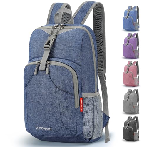 ZOMAKE Lightweight Packable Backpack, 10L Small Foldable Daypack for Hiking - color: Navy Blue A4, size: 10L