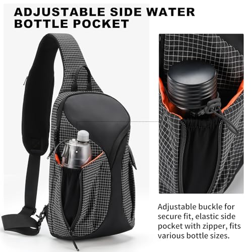 Sling Bag Crossbody Bag Cross Body Backpack Chest Bag - color: Black