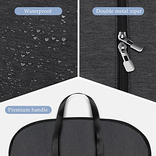 Limoomil 42" Heavy‑Duty Waterproof Garment Bag for Suits, Tuxedos & Coats - color: Darkgrey, size: 42" x 24" x 4"