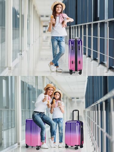 Expandable Carry on Luggage Suitcase with Wheels - color: Magic, size: S(20In Carry-on)