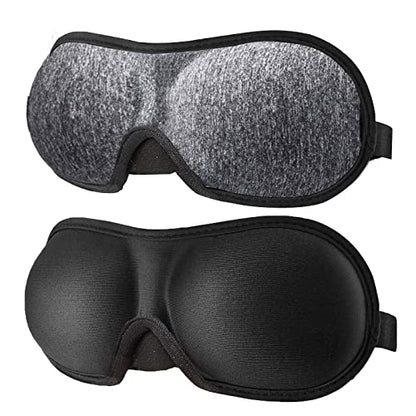 3D Eye mask for Sleeping,Machine Washable, Sleep Mask for Women, Blinder Blindfold Airplane(Black+Gray) - color: Black+gray