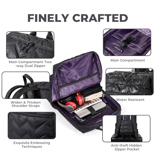 Daily Backpack Lightweight 17 Inch Laptop Carry-on Anti-Theft