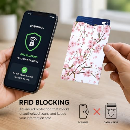 ROGUE WALLET RFID Blocking Credit Card Sleeves, Cherry, Durable(10 pack) - color: Cherry