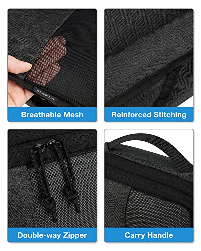 BAGSMART Compression Packing Cubes for Travel, 6 Set - color: 04-Black, size: 6 Set