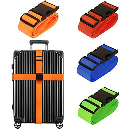 Luggage Straps for Suitcases TSA Approved Travel Belt 4 Pack by Chelmon (Mixed Colors) - color: Mixed Colors