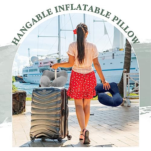 Sintuff 4 Pack Inflatable Neck Pillow for Airplane Travel,Multi Color - color: Multi Color