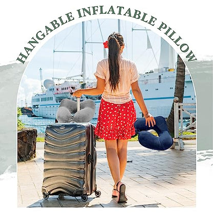 Sintuff 4 Pack Inflatable Neck Pillow for Airplane Travel,Multi Color - color: Multi Color