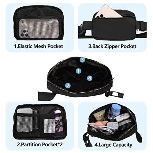 VOROLO Fanny Pack For Women And Men Crossbody Bag Belt Bag Leopard Yellow - color: Leopard Yellow