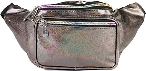SoJourner Waterproof Holographic Fanny Pack, Copper Glitter - color: Copper Glitter