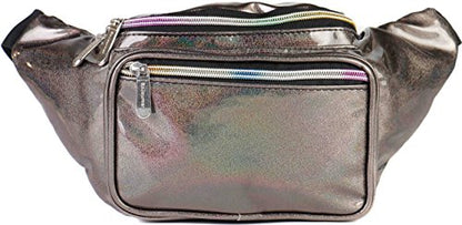 SoJourner Waterproof Holographic Fanny Pack, Copper Glitter - color: Copper Glitter