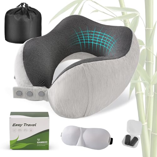 Cirorld Neck Pillow for Traveling, Travel Pillows for Airplanes Light Grey - color: Light Grey