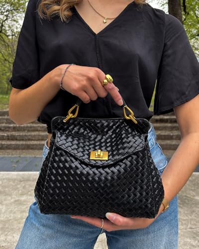 JW PEI Women's Lucia Classic Top Handbag - color: Woven Black