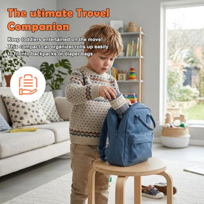 Portable Toy Car Storage Roll and Playmat - Travel Car Carrier Organizer Case - size: S