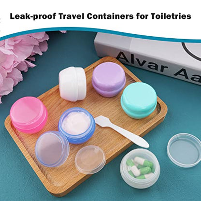 Cosywell Small Travel Containers Plastic 6 Pieces Travel Jars for Creams - style: C-6 Pieces