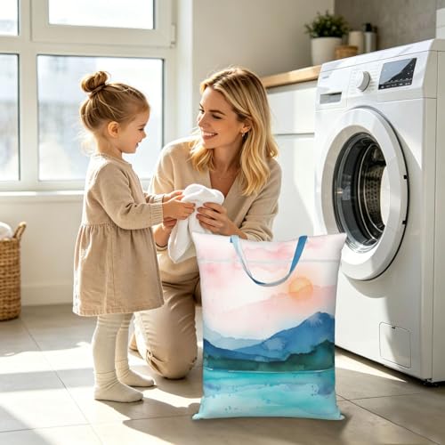 Landscape Travel Laundry Bag Washable Dirty Clothes Bag for Gym - color: Landscape