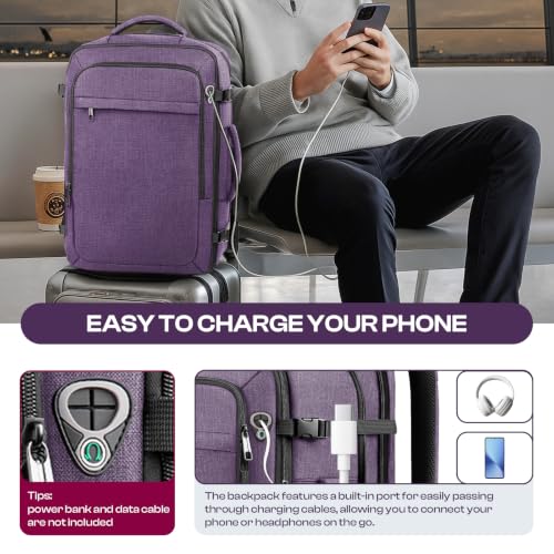 Laptop Backpack for men, Compatible with 18.4 inch Laptop, Purple - color: Purple, size: 3X-Large
