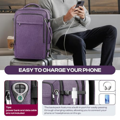 Laptop Backpack for men, Compatible with 18.4 inch Laptop, Purple - color: Purple, size: 3X-Large