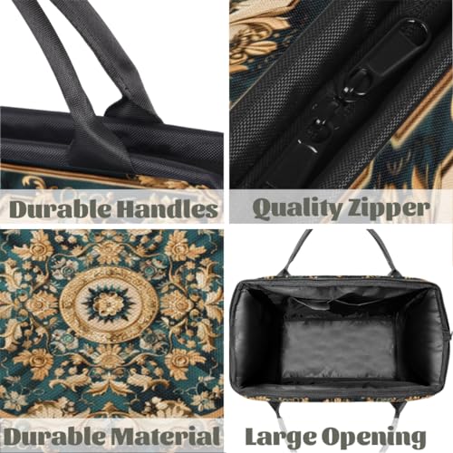 Carpet Pattern Weekender Overnight Bag for Women Travel Gym Sport - color: D 011