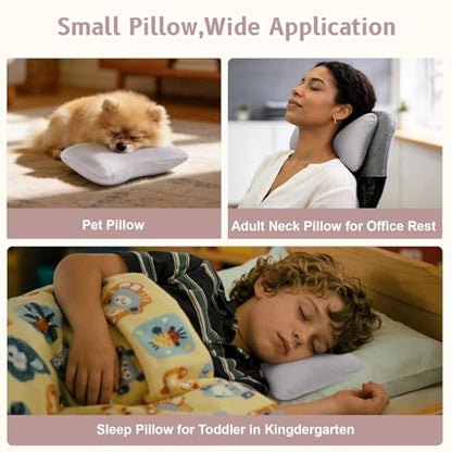 vocheer Small Pillow with Removable Cover, 11"x 7" Tiny Travel Pillow 1PC - color: Dove-1pc
