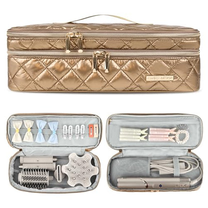 Anti-Drop Travel Case for Dyson Airwrap & Shark FlexStyle - color: Gold