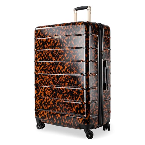 Ricardo Beverly Hills Cambria Hardside Luggage | Stylish Suitcase with Wheels for Effortless Travel, Expandable and Secure TSA-Locked Packing 29-inch Large Checked, Tortoise - color: Tortoise, size: Checked Large 29-Inch