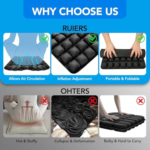 Travel Cushion for Airplane, Inflatable Seat Cushion 18 X16''