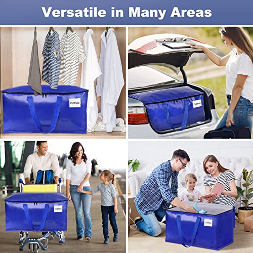 StorageRight Moving Bags, Moving Boxes, 93L 4-Pack Sotrage Bags Totes, Blue - color: Blue, size: 4 Pack