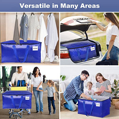 StorageRight Moving Bags, Moving Boxes, 93L 4-Pack Sotrage Bags Totes, Blue - color: Blue, size: 4 Pack