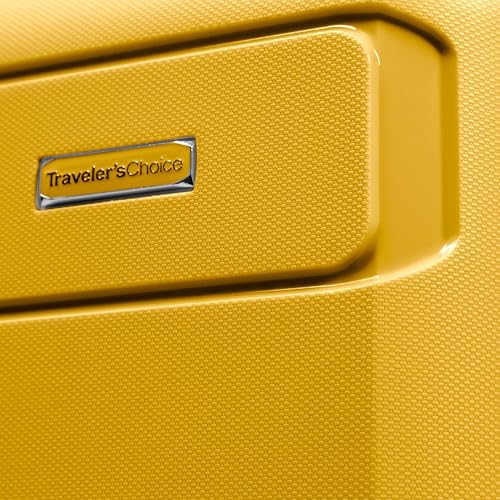 Traveler's Choice Pagosa Hardshell Expandable Luggage with Spinner Wheels, Yellow, 27-Inch Medium - color: Yellow, size: 27-Inch Medium