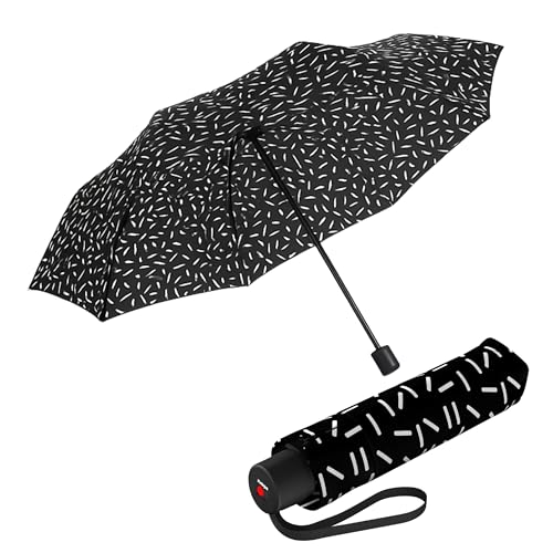 Knirps A.050 2 Person Travel Umbrella, Compact Windproof, Dance Black - color: Dance Black