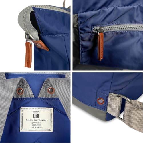 ORI LONDON The Bantry Tote Backpack Bag, Small, Burnt Blue - color: Burnt Blue Nylon, size: Small
