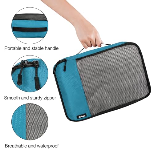Packing Cubes for Travel,4 Set Packing Cubes for Suitcases,Lightweight Mesh Luggage Organizer Bag with Double Zipper,Blue - color: Blue