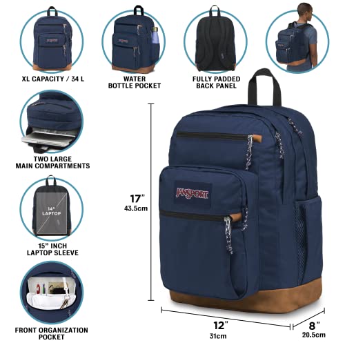 JanSport Cool Backpack, with 15-inch Laptop Sleeve - Large Computer Bag Rucksack with 2 Compartments, Ergonomic Straps, Misty Rose - color: Misty Rose