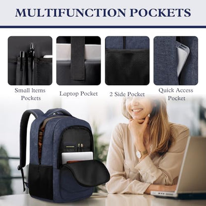 15.6" Travel Laptop Backpack for Men Women, Blue - color: Blue, size: 15.6 Inch(30L)