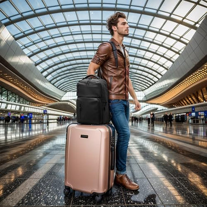 20L 15.6 Inch Laptop Backpack Anti Theft Flight Approved Black - color: Black