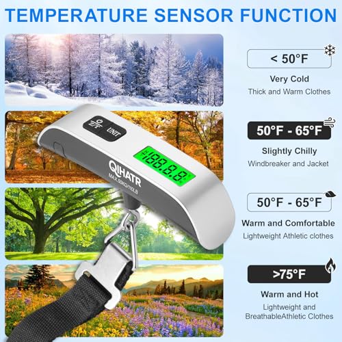 Luggage Scale, 110lb Luggage Weight Scale for Travel,Backlit LCD