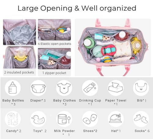 Small Diaper Bag, Medium Diaper Bag Tote, Convertible Backpack Tote Bag for Women Diaper Purse, Stylish Travel Baby Bag