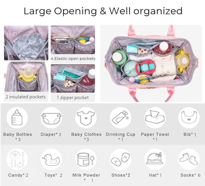Small Diaper Bag, Medium Diaper Bag Tote, Convertible Backpack Tote Bag for Women Diaper Purse, Stylish Travel Baby Bag