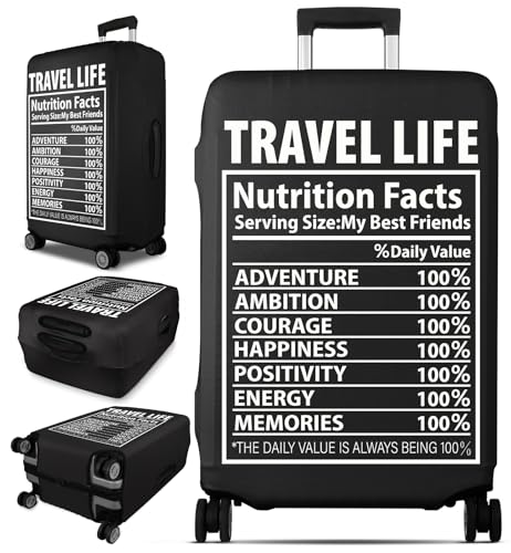 Slohif Luggage Cover for Suitcase Tsa Approved Protector - Blue Travel Stamp Luggage Sleeve Extra Large XL Suit Case Cover Travel Stretch Baggage Case Protective Washable Fit 31-32 Inch - color: Blue Stamps, size: XL-(31-32)Inch