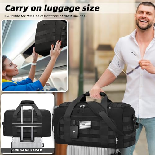 ZOMFELT Gym Bags for Men, 3-in-1 65L Large Sports Duffle Bag for Travel - size: Large