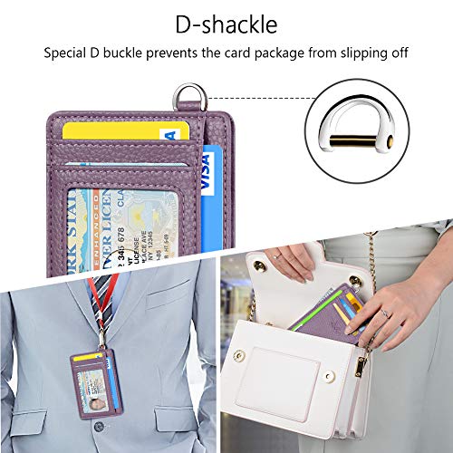 FurArt Slim Minimalist Wallet RFID Credit Card Holder for Men - color: Litchi Lavender